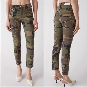 NWT re/done high rise ankle crop raw hem jeans